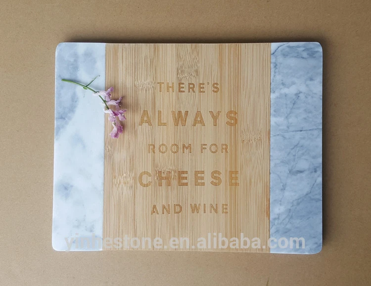 Wholesale Cutting Boards Cheese Board Marble and Bamboo Chopping Blocks Kitchen Home Hotel Restaurant Stone Sculpture All-season