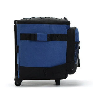 Wholesale fashion insulated freezer trolley picnic cooler bag with wheels