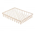 Wholesale fashion metal wire rose gold desk file basket tray holder for A4 paper office accessory