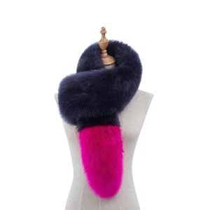 Wholesale Fashion Warm Winter Fur Long Scarf Faux Fur Scarf
