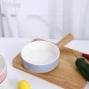 Wholesale Home Porcelain Tableware Set Solid Color Fruit Salad Bowl Ceramic With Handle