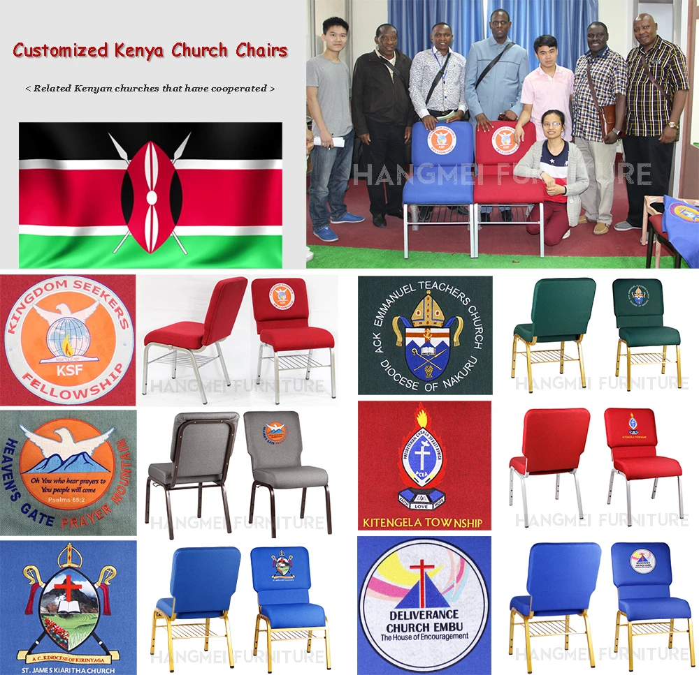 Wholesale Hotel Furniture Africa Kenya Conference Prayer Dining Interlock Stacking used Church Chair