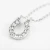 Import wholesale lucky long horseshoe 925 sterling silver necklace with cz stone N10027 from China