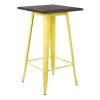 Wholesale Metal Table Furniture Iron High Table with Wooden Top for Bar Club Coffee Room Hotel Restaurant