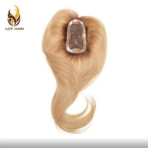 Wholesale Mono Top PU Woman Topper Remy Human Hair Women Toupee
