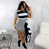 wholesale new fringe trimmings for dresses sexy stripe dress short sleeve dress