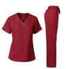 wholesale new style stretchy medical scrubs sets nurse uniform with spandex for women