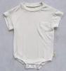 Wholesale OEM baby clothes 100% cotton soft knit short/long sleeves  boys girls plain baby romper