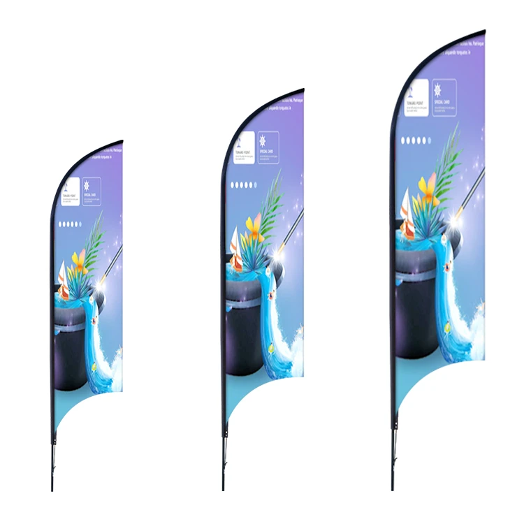 Wholesale outdoor advertising event sign custom 2.4m 3.5m 4.8m beach feather flag banner pole