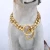 Import Wholesale pet product big 20mm welded gold curb metal chain strong stainless steel dog Collar from China