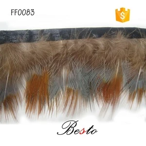 Wholesale plume fringe cheap price ringneck pheasant feather trimmings