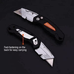 Wholesale Professional Custom Aluminum Alloy Handle 170mm Universal Folding Utility Knife with 5pcs Blade