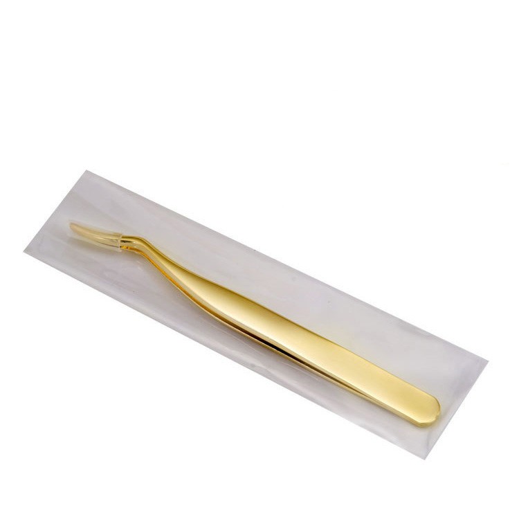 Wholesale Promotional Gift Multi-function Eyelash Tweezer Gold Pink Color Beauty Grooming Kit Tweezers with Customized Logo