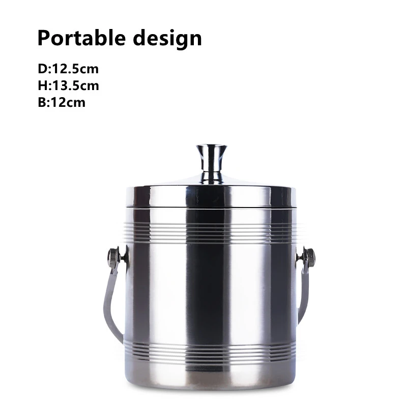 Wholesale stainless steel double wall light up party ice bucket