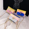 Wholesale summer women jelly purses lady shoulder custom chain handbag candy color jelly bag