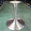 Wholesale trumpet brushed table leg stainless steel base dining table tulip table base