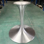 Wholesale trumpet brushed table leg stainless steel base dining table tulip table base