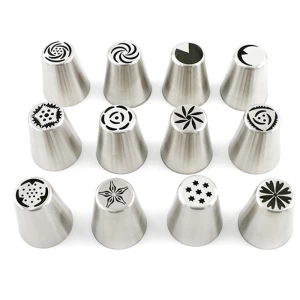 wholesale wedding 304 stainless steel ball flower round rose petal decorating pastry cake piping nozzles tips