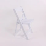Wholesale white padded resin garden folding chair for events