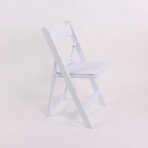 Wholesale white padded resin garden folding chair for events