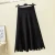 Import Winter Ribbed Knitted A-line Pleated Skirt Sweater High Waist Mid-length Soft Cozy Warm Woolen Knitwear Women Skirt from China