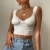 Import Women Summer Milkmaid Crop Tops Tanks Summer White Ruched Bow Slim Camis 2020 Ladies Wide Strap Tees Skinny Femme Camisole from China
