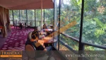 Wood table/ coffee table and upholstered arm chair for premier restaurant set