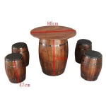 Wooden barrel dining table sets for wholesales