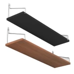 Wooden No-Hole Wall Bracket with Shelf for Living Room Bedroom Decoration for Furniture TV or Projector Bracket Use