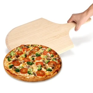 Wooden Pizza Board Baking Tray Stone Cutting Board Platter With Handle