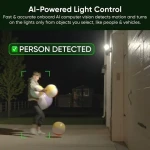 WYZE Cam Floodlight Pro with 3000 Lumen LEDs, Wired 2.5K QHD IP65 Outdoor Smart Security Camera, Color Night Vision