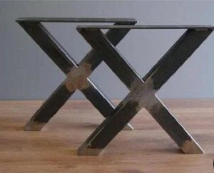 X shape metal table legs wrought iron crossed piato bench legs steel table leg