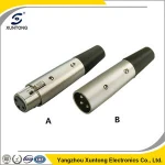 XLR Jack & Plug 3 PIN Microphone MIC AMP Speaker Audio Connector Metal