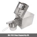 Yuewo Kitchen Oil Press Machine Electrical Oil Pressing Extractor Organic Oil Expeller Coconut Olive Commercial Grade