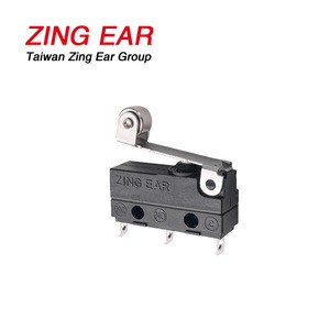 Zingear 5A 125V Ip67 Waterproof Micro Switch  Solder Terminals Roller Handle Micro Switch