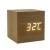 Import ZOGIFT high quality and low price Retro Cube Wooden Clock Temperature voice Control Digital LED Alarm clock Desk from China