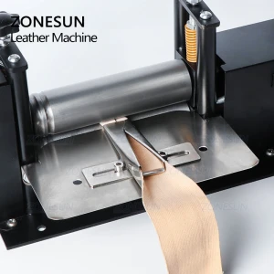 ZONESUN Manual Leather Belt Rolling Machine Shoulder Strap Leather Laminating Folding Machine Edge Sealing Machine