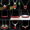 Natural cinnabar high-content purple gold sand inlaid heart sutra pendant necklace