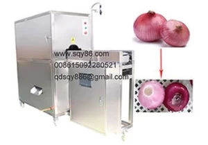 2020 New Updated Customized Flat Purple Red Onions Dry Skin Peeling and Roots Cutting Machine