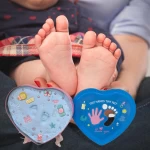Kiddale Baby Handprint and Footprint Clay Kit, Blue Impression Clay Kit with Decorative Materials