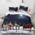 Import 3 D printed Christmas duvet cover set including one duvet cover, one fitted bed sheet and two pillow cases from China