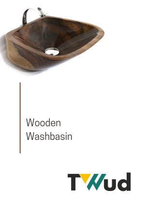 wooden designed wash basin