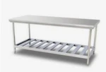 Good Quality Kitchen Worktable Bench With Over Shelf Stainless Steel Work Table