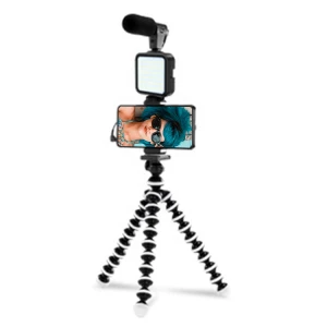 vlogging set live selfie microphone vlogstreaming microphone kit smartphone vlogging kit