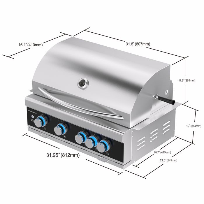 Buy High Quality Stainless Steel Outdoor Gas Grill Built-in Bbq Grill ...