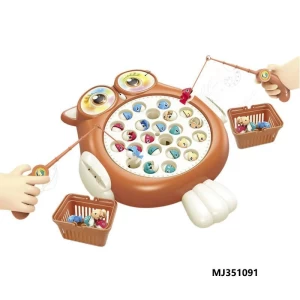 Child classics educational toy electric magnetic fishing toys game with light music