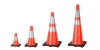 28inch Highway Safety PVC Road Cone with Black Base Plastic Road Barrier Cone
