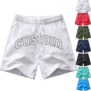 elastic waist nylon designer essentialsed beach board shorts custom gym mesh sweat running men shorts