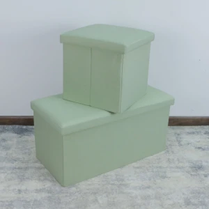 Foldable storage ottoman stool