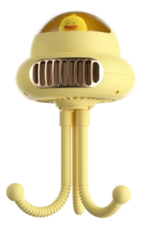 Rechargeable USB Baby Stroller Fan - Protable Bladeless Flexible Tripod Clip On Fan with 4 Speeds,